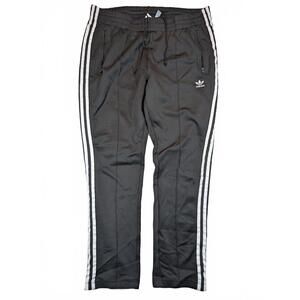 Adidas Originals 3 Stripe Track Pants Jogger Zip Pocket Black Womens 1X 36x27